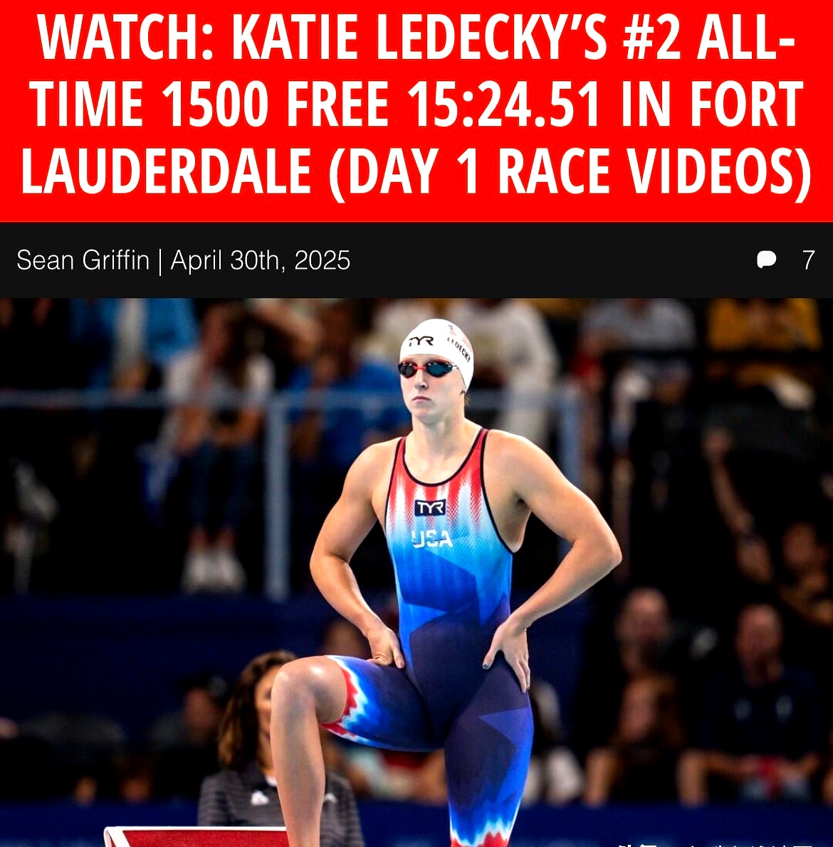 美国游泳选手刷新世界纪录，登顶领奖台